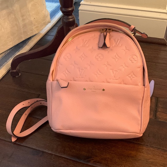 Louis Vuitton Sorbonne Empreinte Leather Monogram Backpack in Pink USED - Picture 1 of 11